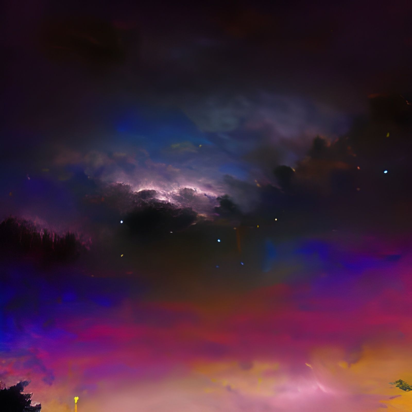Dark electric sky - AI Generated Artwork - NightCafe Creator