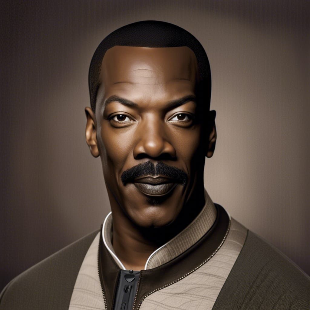 Eddie Murphy at 51, bald and with a goatee