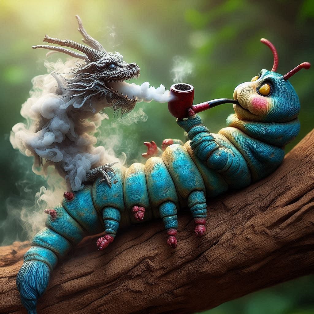 the alice and wonderland caterpillar