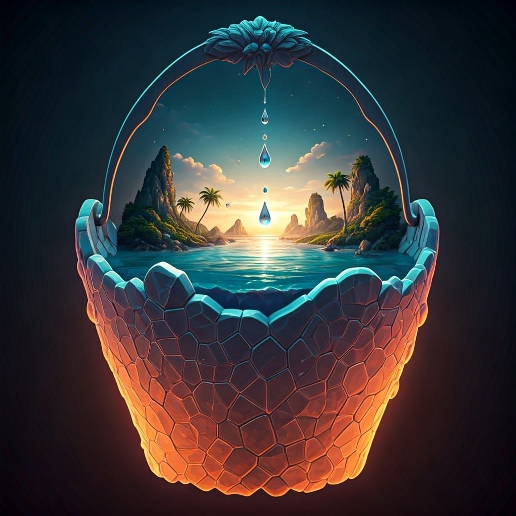 Enchanted Vessel in Whimsical Beach Landscape