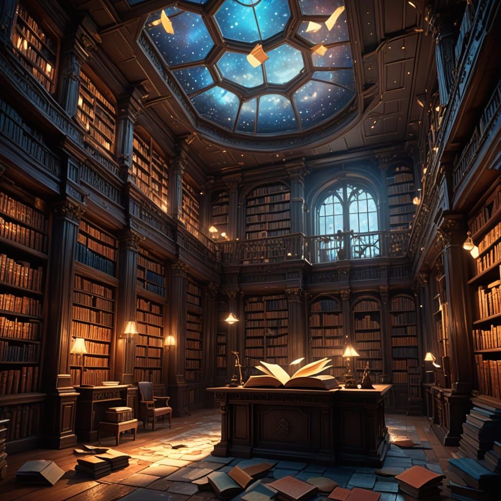 Magic Library  by @Wildflower