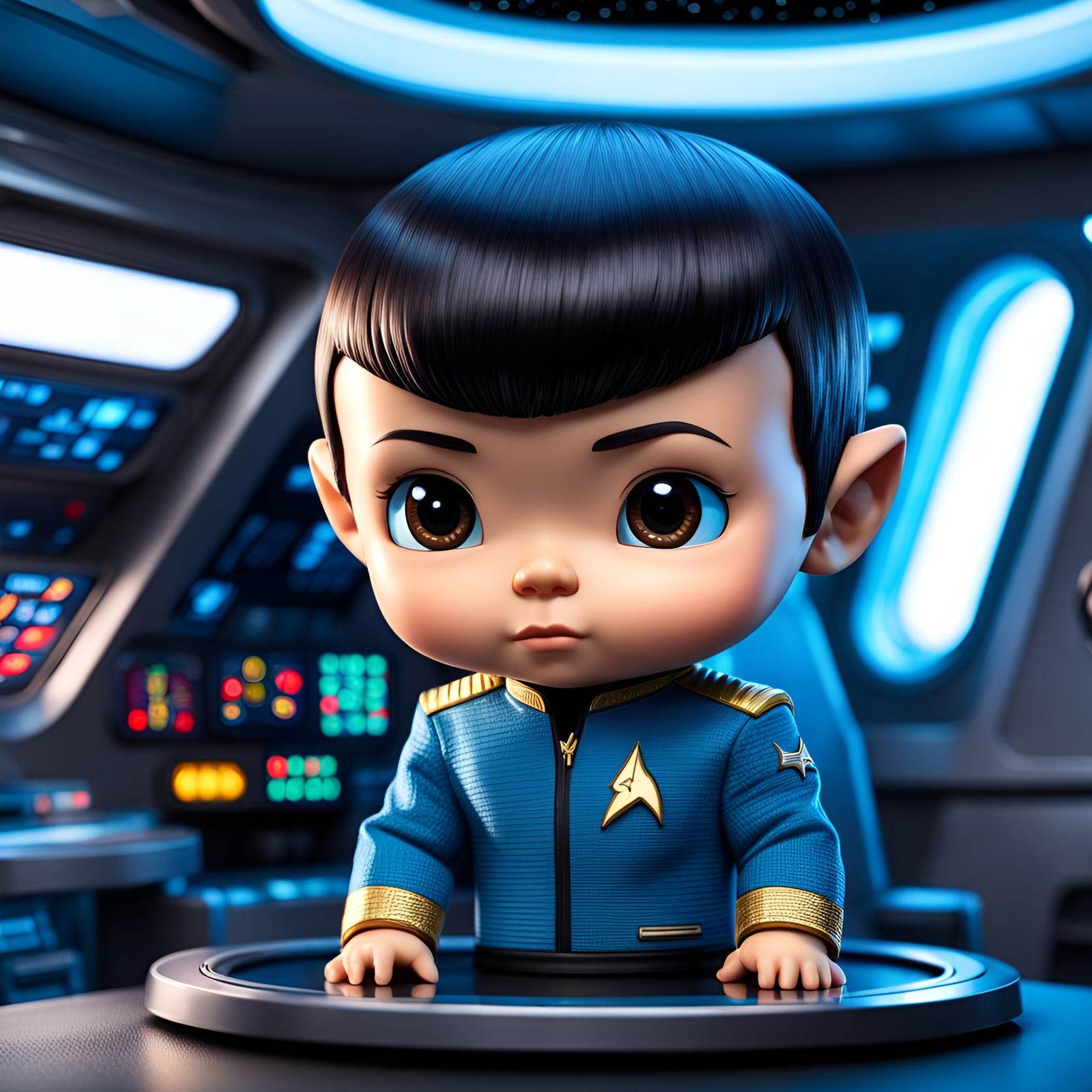 Spock on the Starship Enterprise  by @Lilith