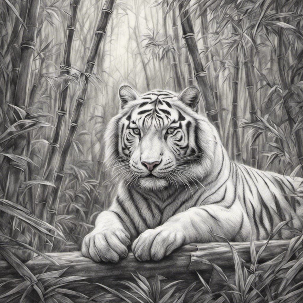 Tiger among bamboo  by @Maivey M