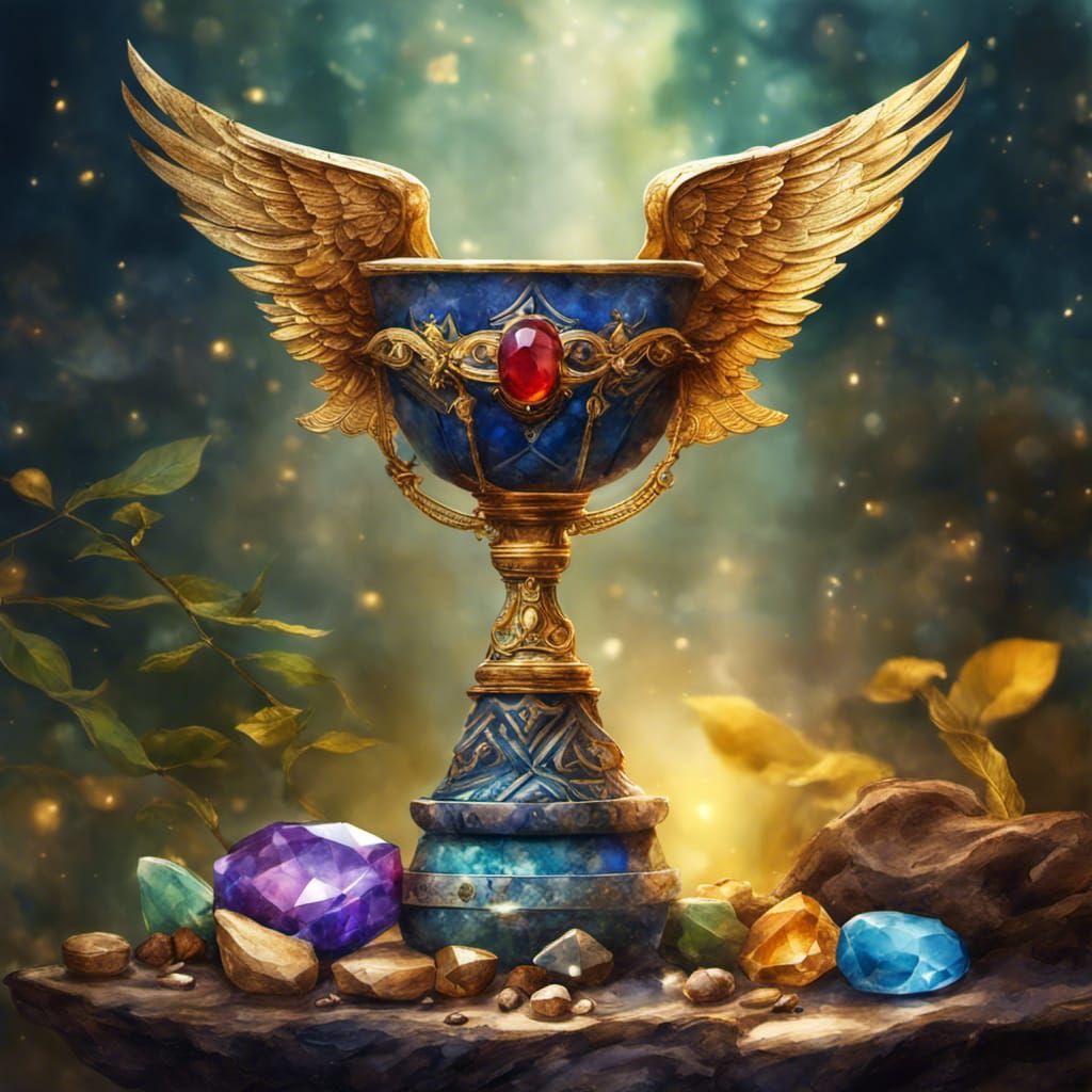 Winged cup - 6 months sober   by @WitteKraai