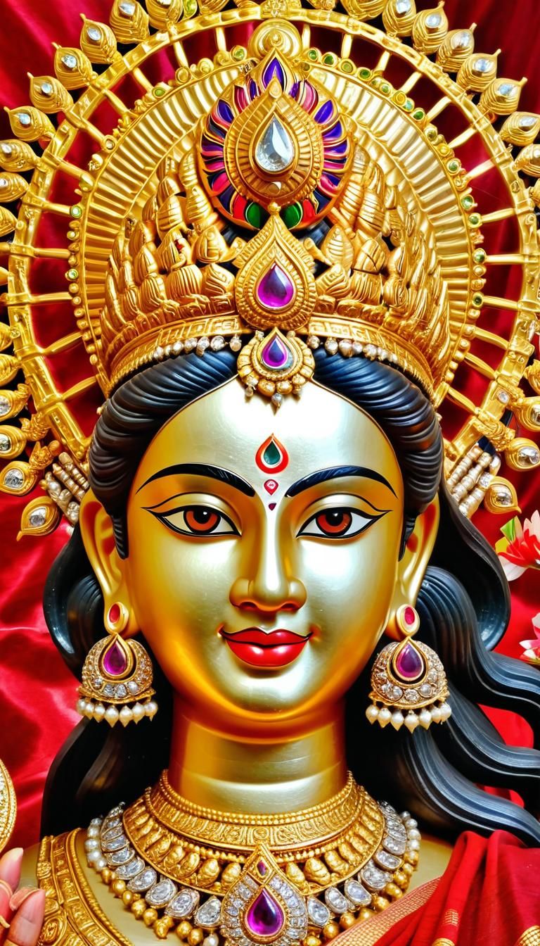 Maha Durga Mother Goddess - AI Generated Artwork - NightCafe Creator