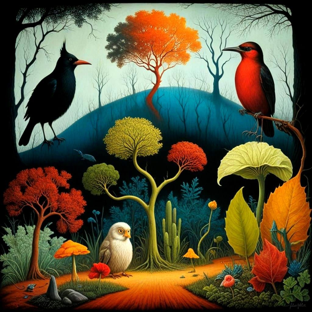 Surreal, Hyperrealistic Landscape of Mystery and Enigma