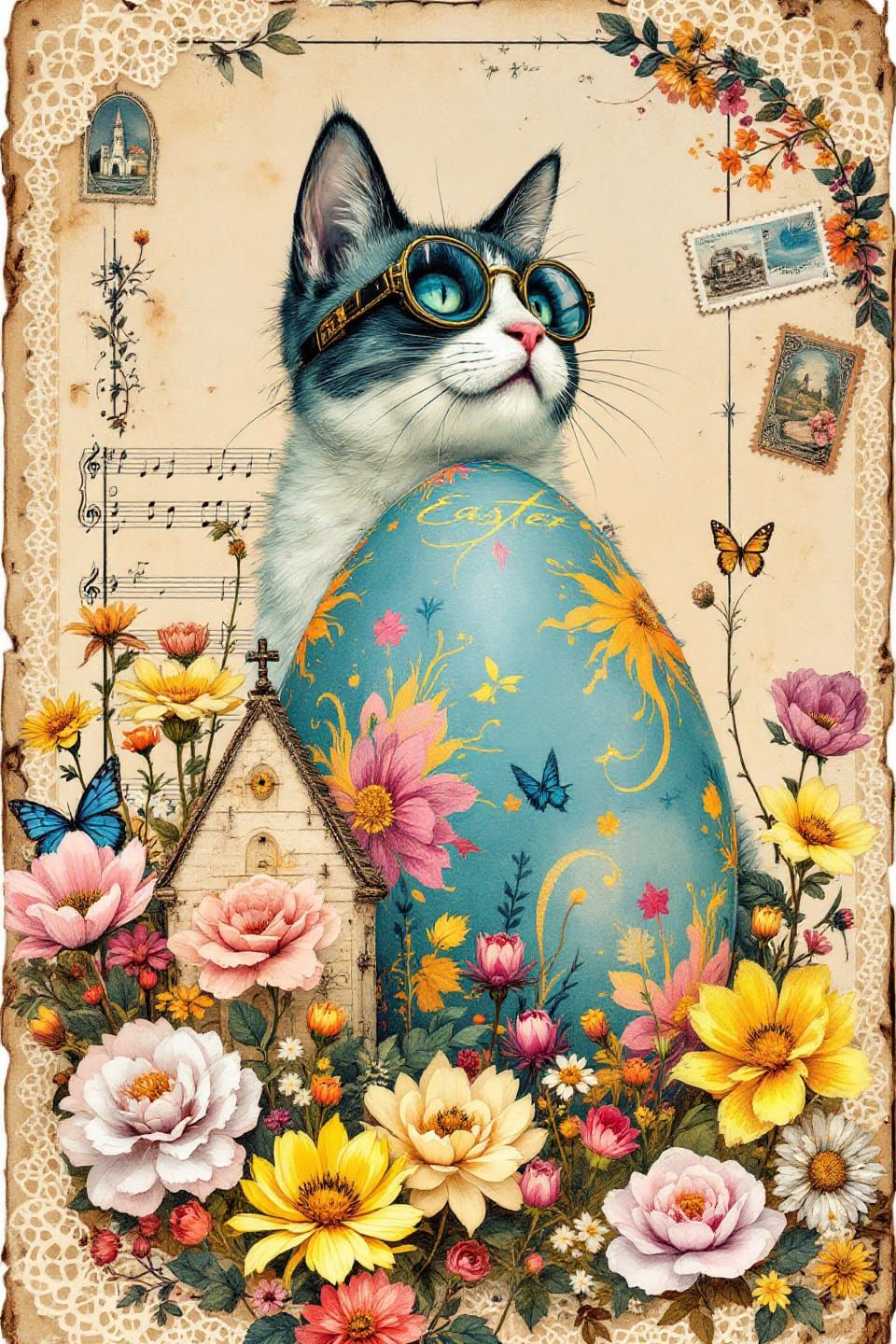 Easter Cyberpunk Cat