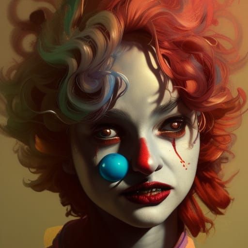 Sad clown - AI Generated Artwork - NightCafe Creator