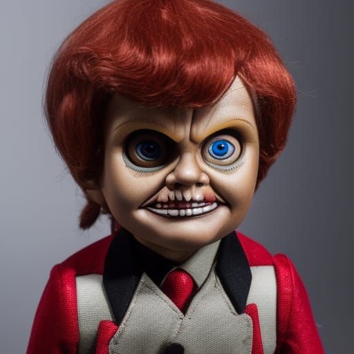 Ventriloquist's dummy AI Generated Artwork NightCafe Creator