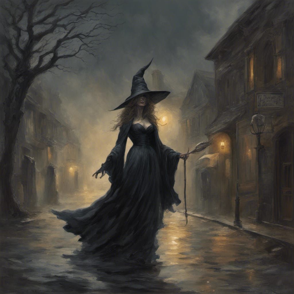 Halloween Witch Series: Enchanted Night - AI Generated Artwork ...