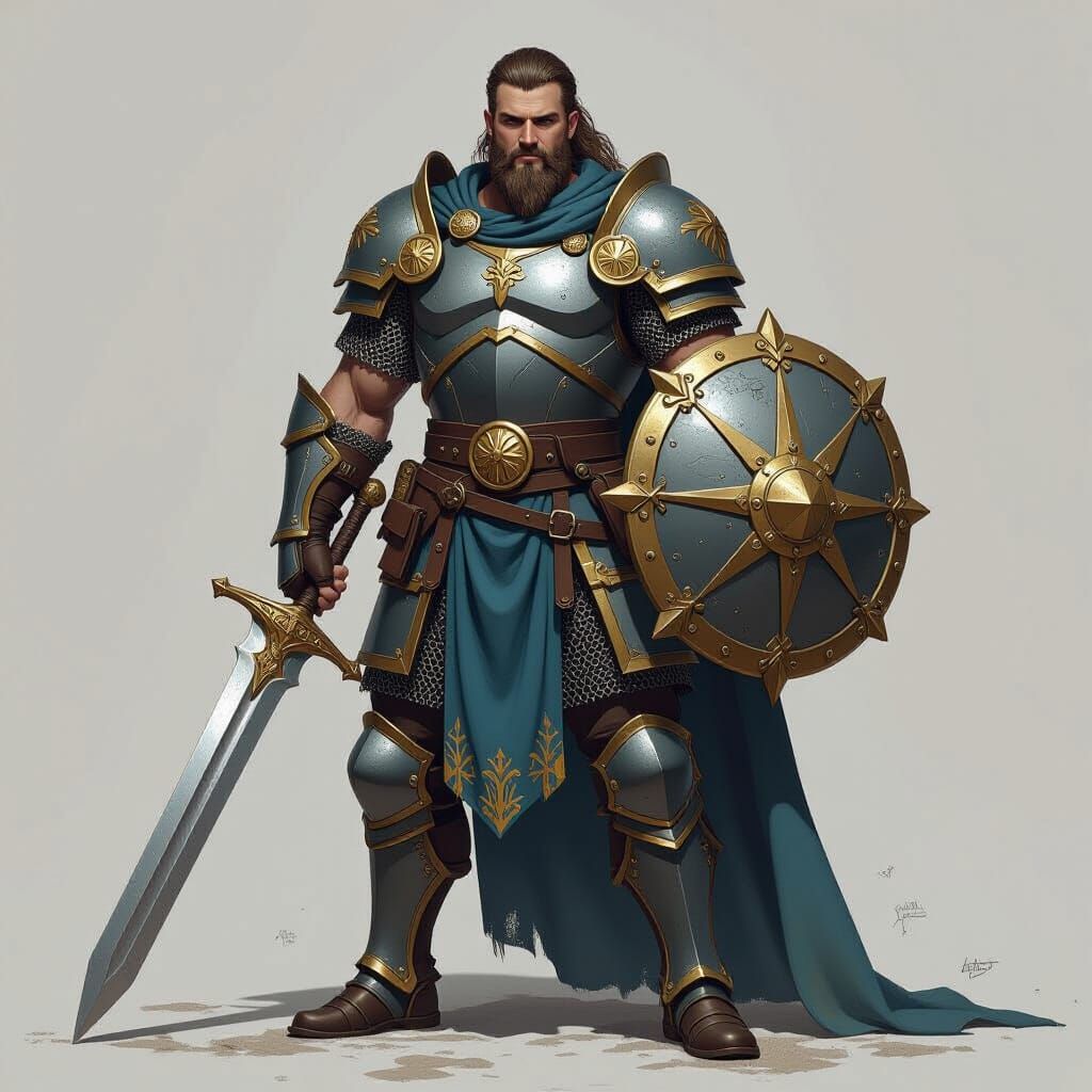 Vou jogar uma campanha de Dungeons and Dragons, pretendo jogar com um Goliath Stone Giant Devotion Paladin, preciso de um avatar para o jogo...