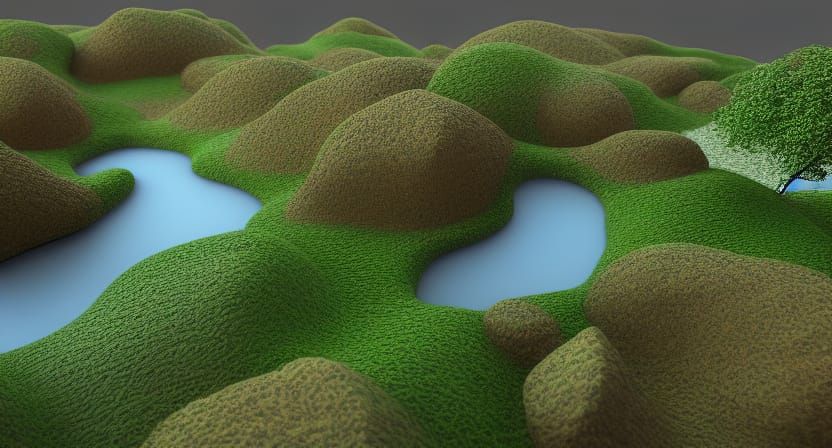 3d render landscape
