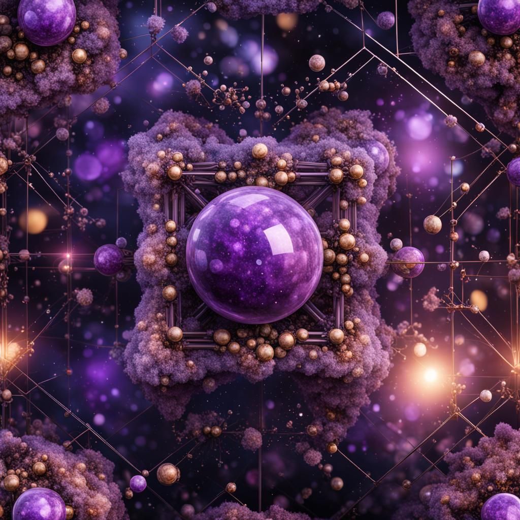 Quantum computer simulation of the universe. dim light, simulation with ...