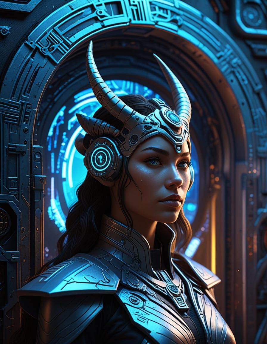 Glowing Tiefling Emerges from Stargate