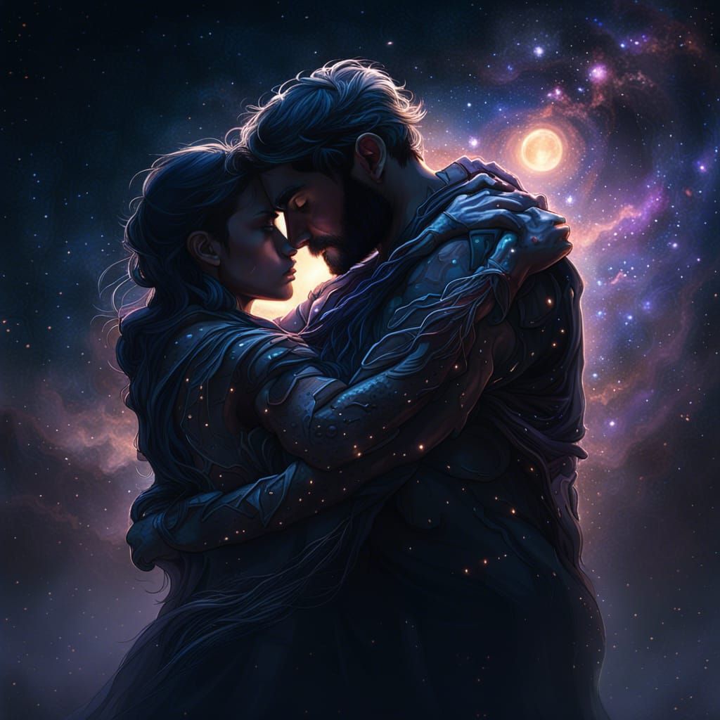 The last hug,  the last goodbye of your soulmate   by @Mystdragon