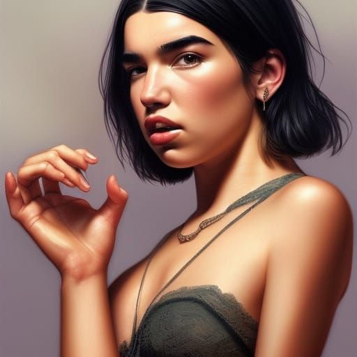 naughty dua lipa AI Generated Artwork NightCafe Creator
