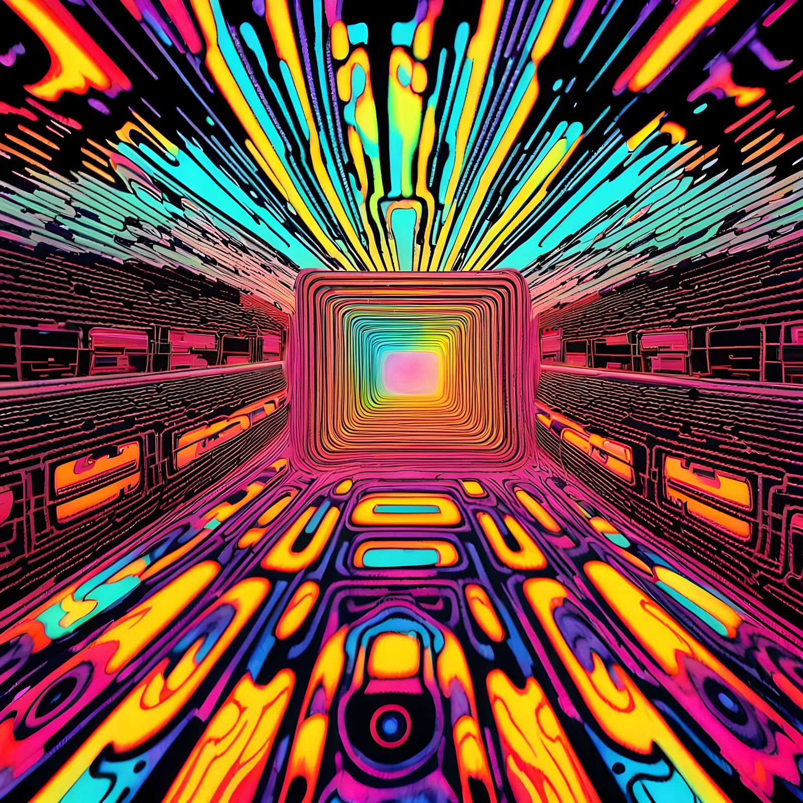 Alien Psychedelic Thermal Vision Landscape