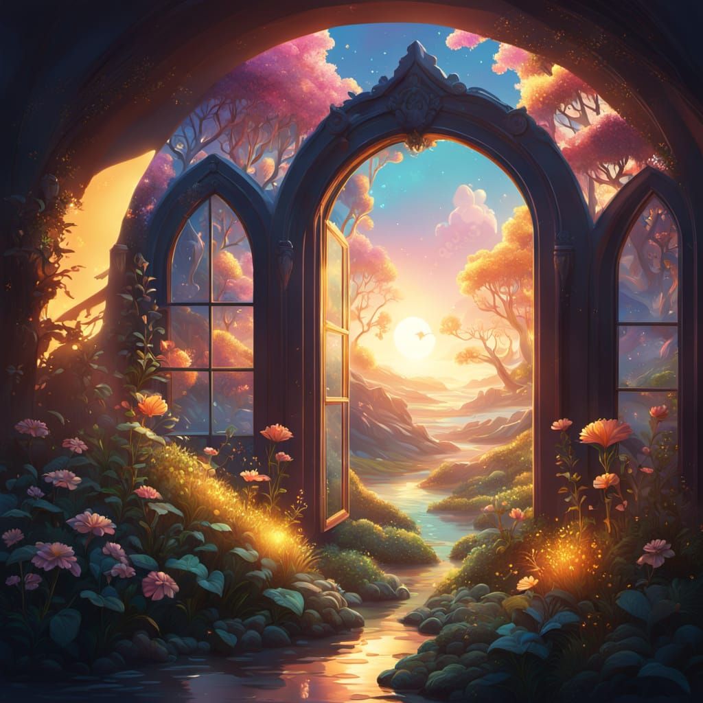 Magical Window Opens to Ethereal Fantasy World