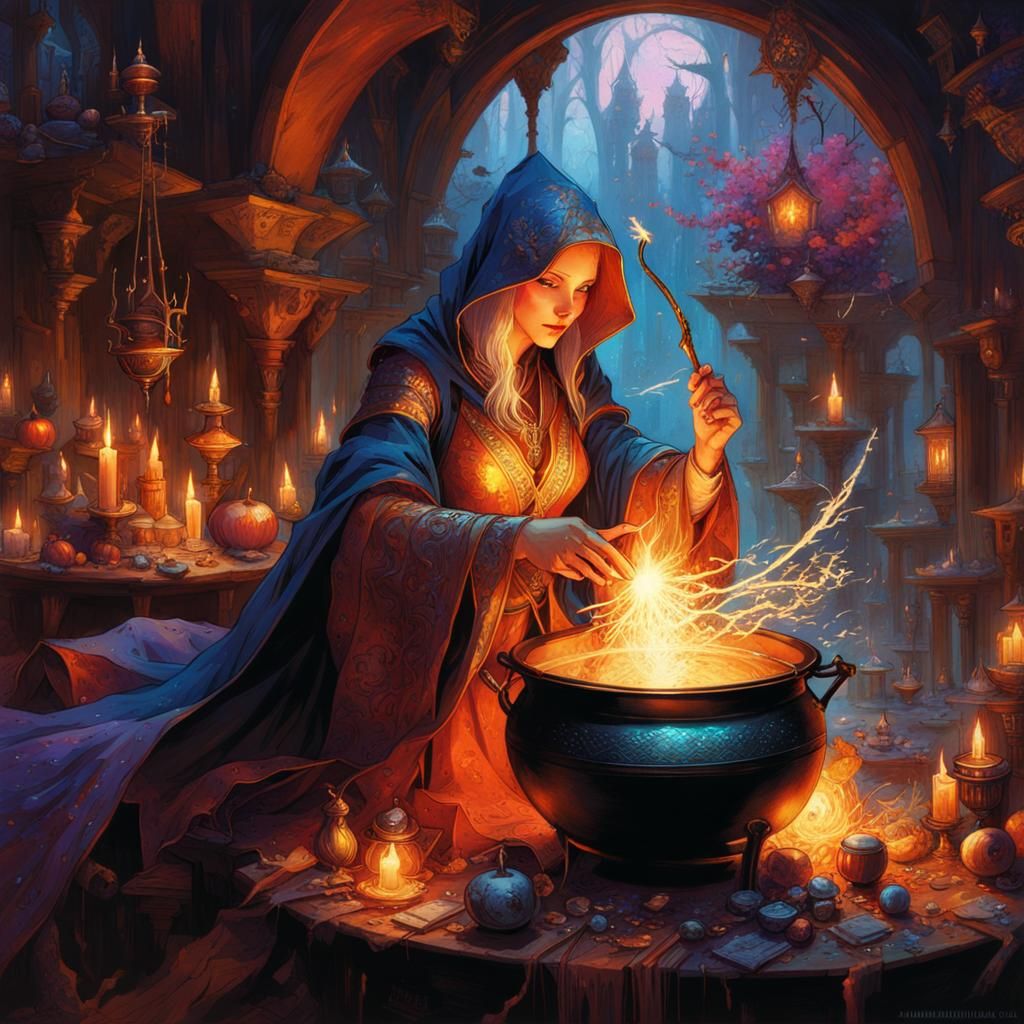 Cauldron bubble - AI Generated Artwork - NightCafe Creator