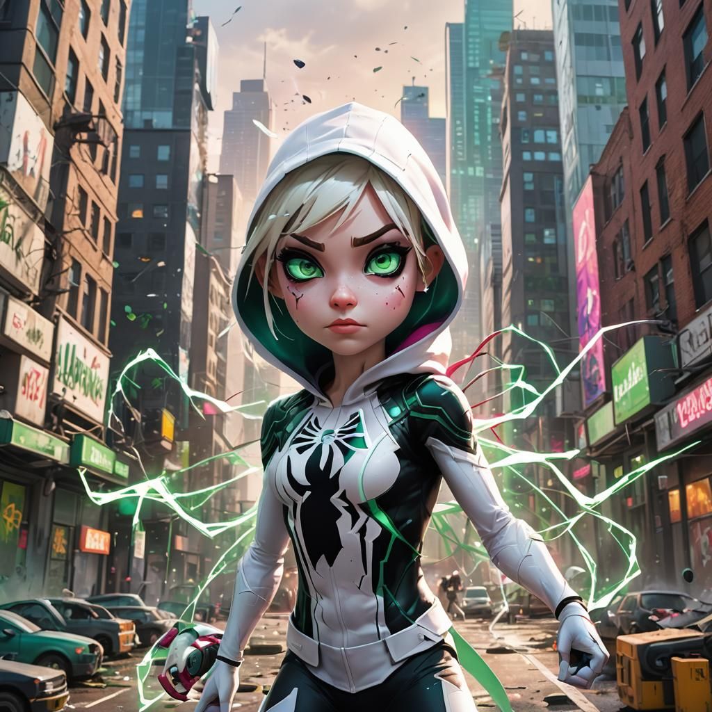 Spider Gwen - AI Generated Artwork - NightCafe Creator