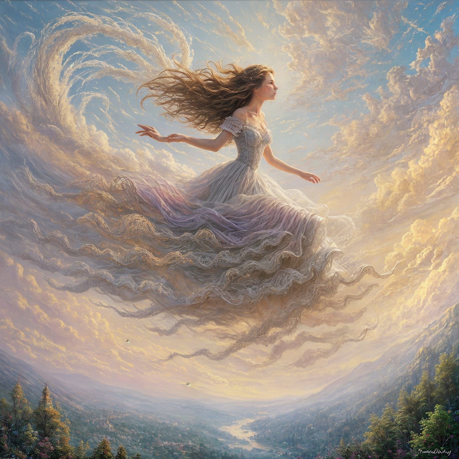 With the wind in your hair Of a thousand laces
Climb on the ...