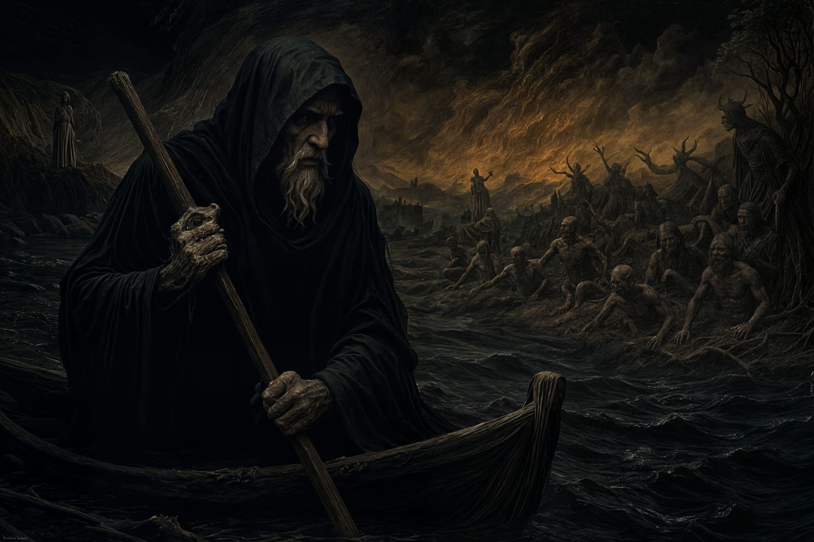 The ferryman on the river Styx