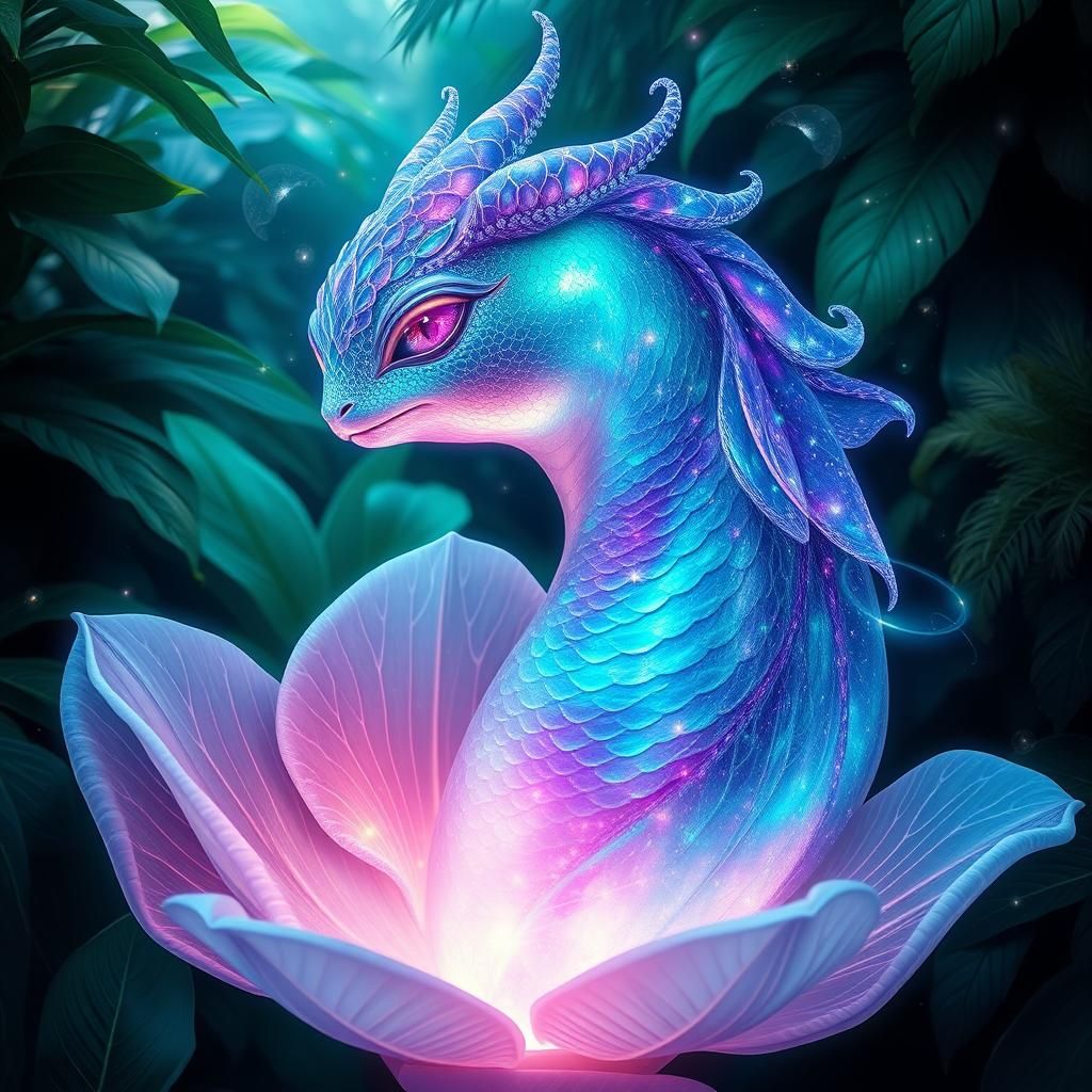 Majestic Celestial Being in Tropical Jungle