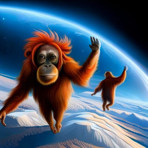 "UFO" Unidentified Flying Orangutans