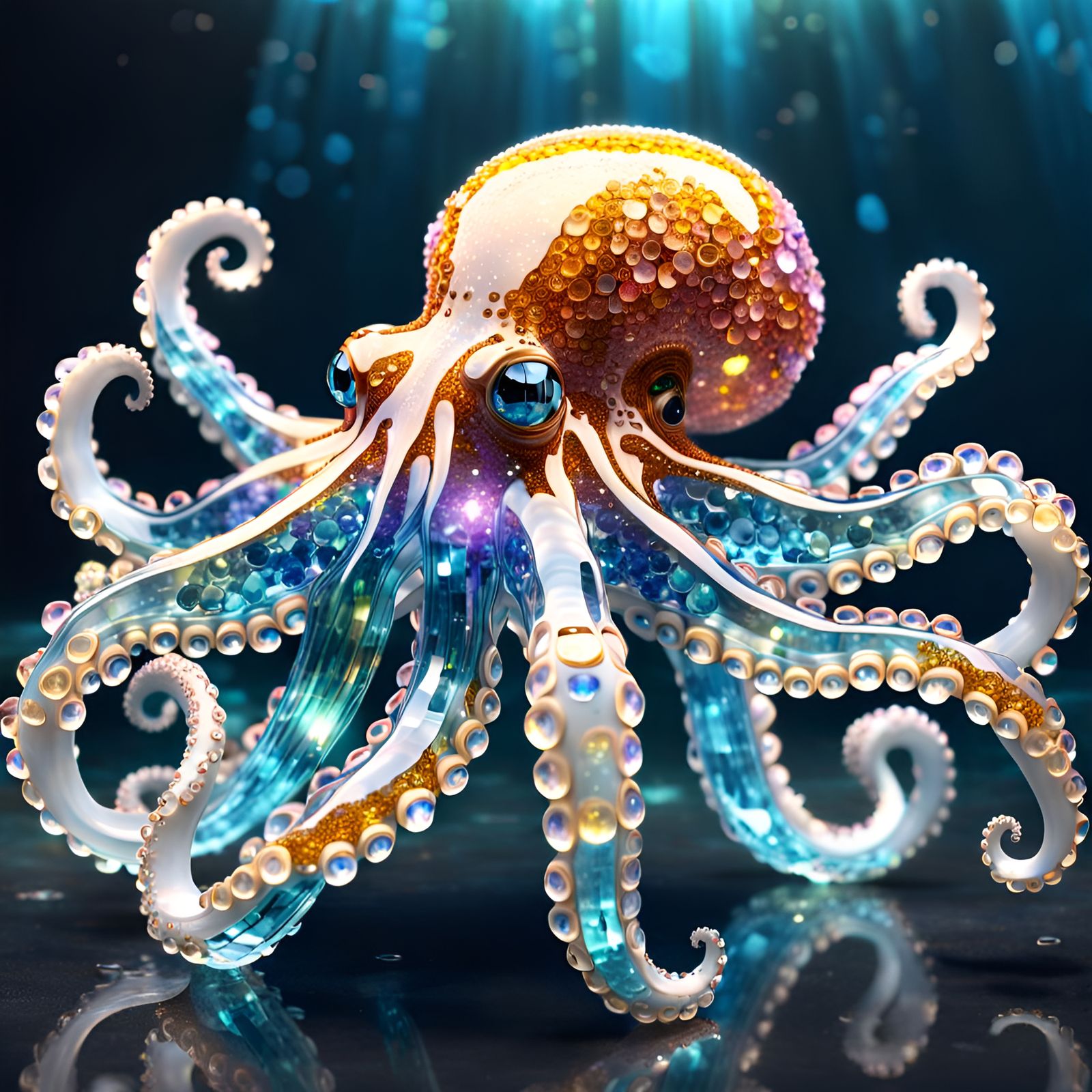 Crystal Octopus - AI Generated Artwork - NightCafe Creator