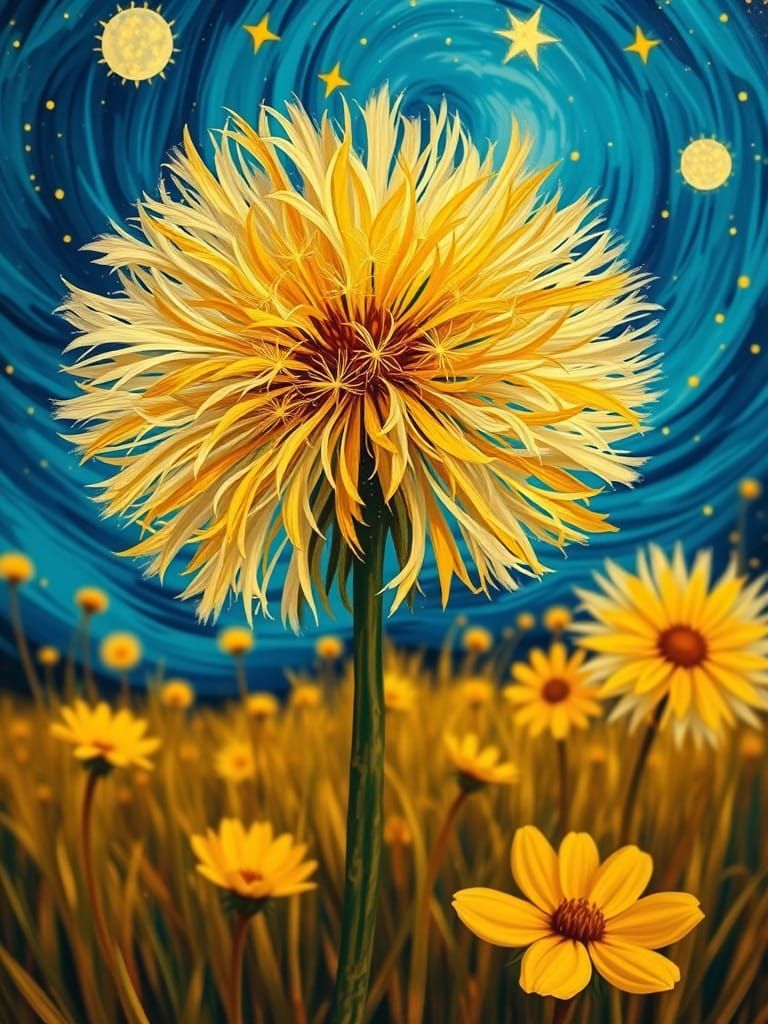 Dandelion van Gogh  by @Bobbyjoe