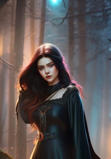 Witch with black hair 20