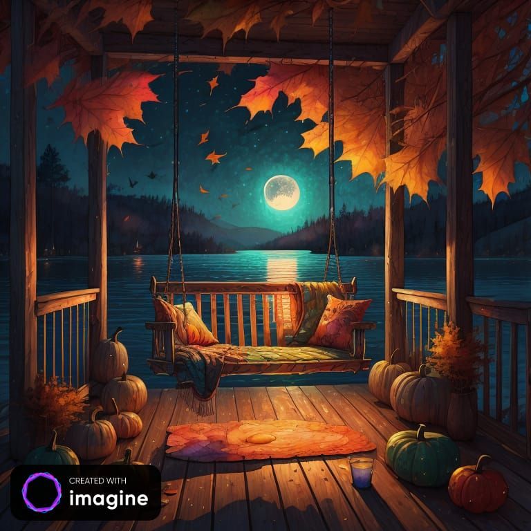 Relaxing evening on a fall night