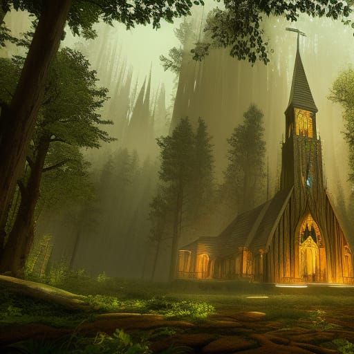 Church in a forest