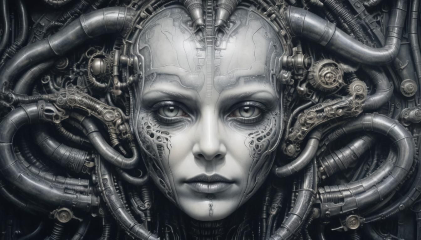 Inspired by 'Li I' painted by H.R. Giger