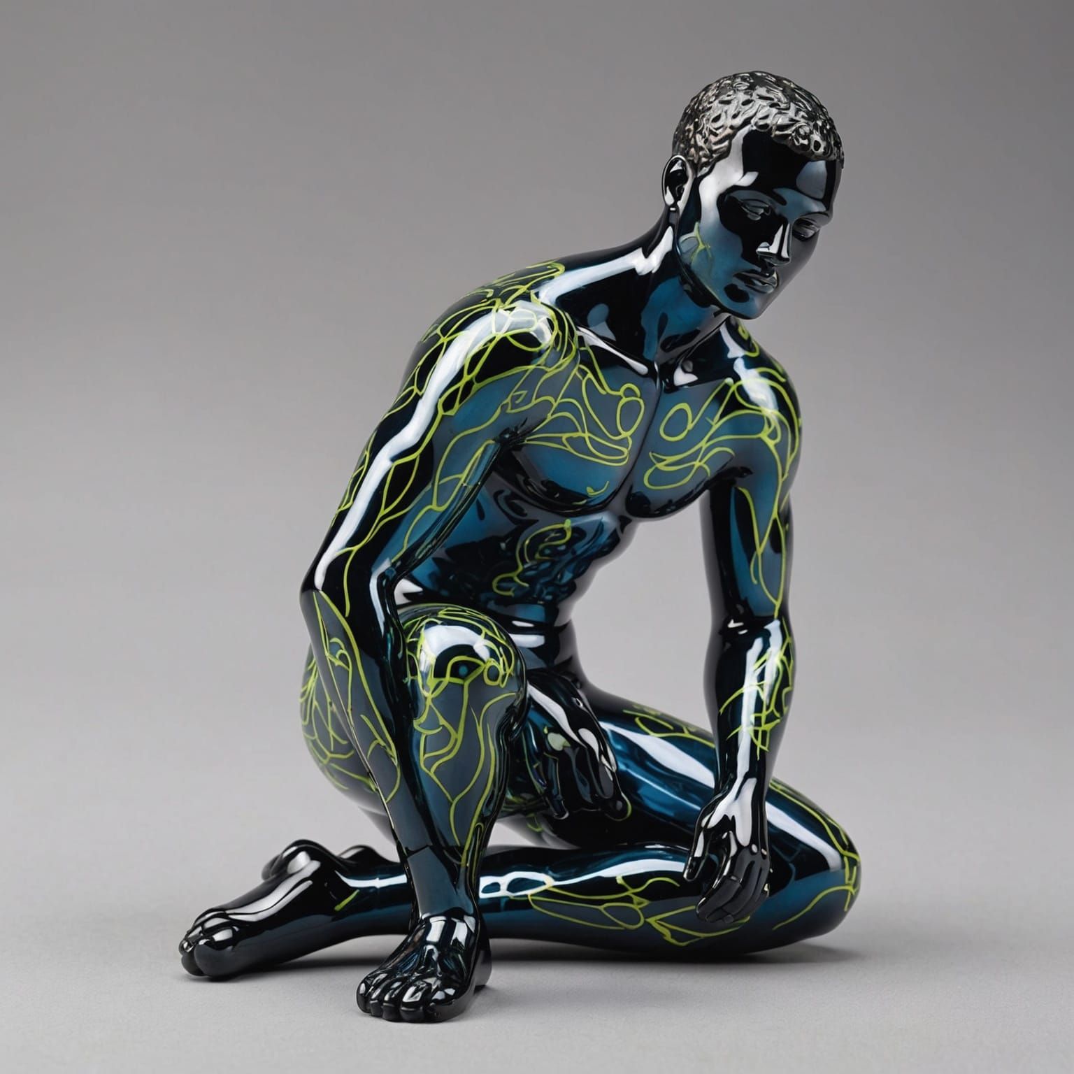 Enameled Glass Figurine of a male   by @undefined