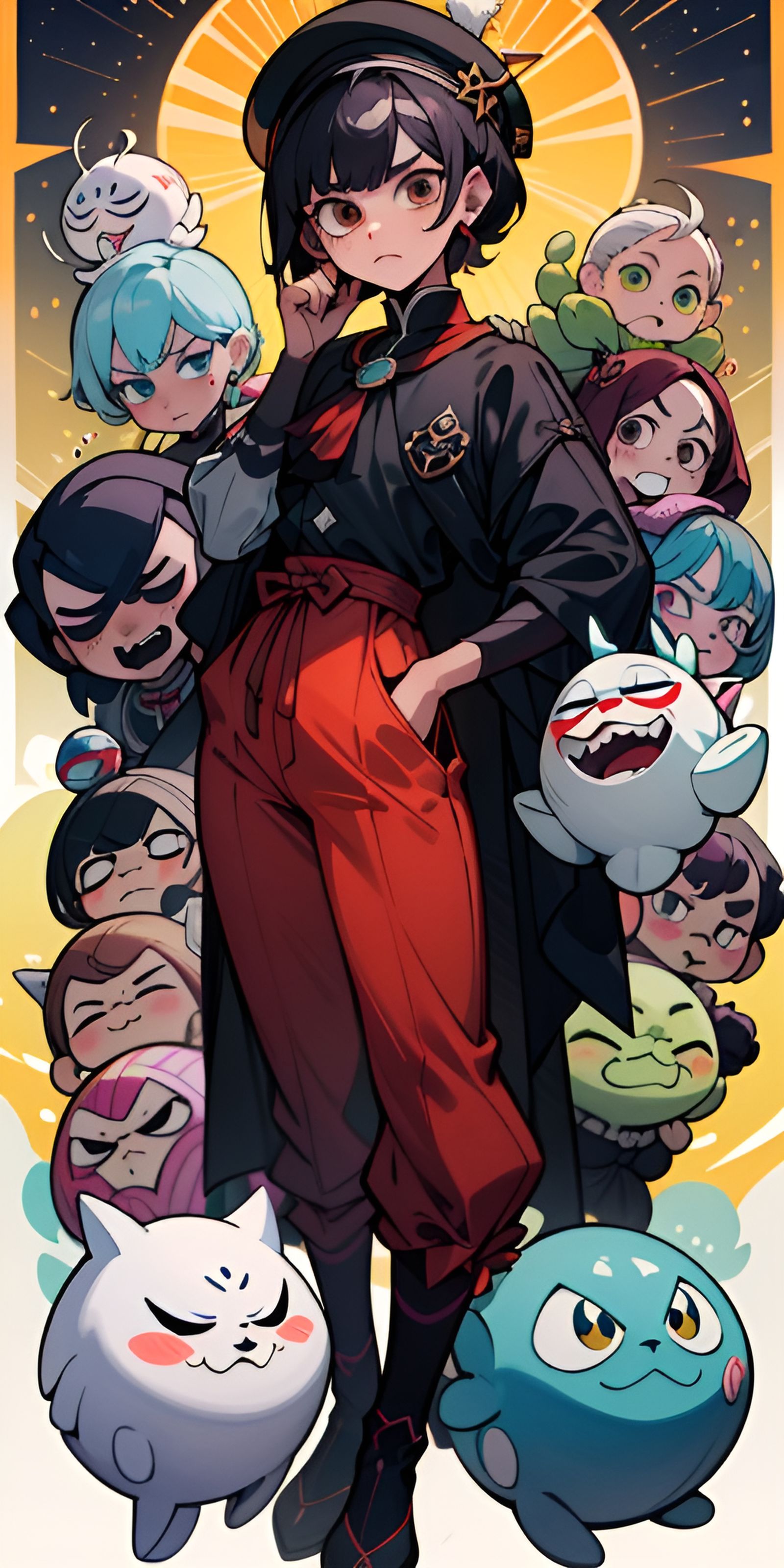 Full Body Anime Chibi Mix Poster