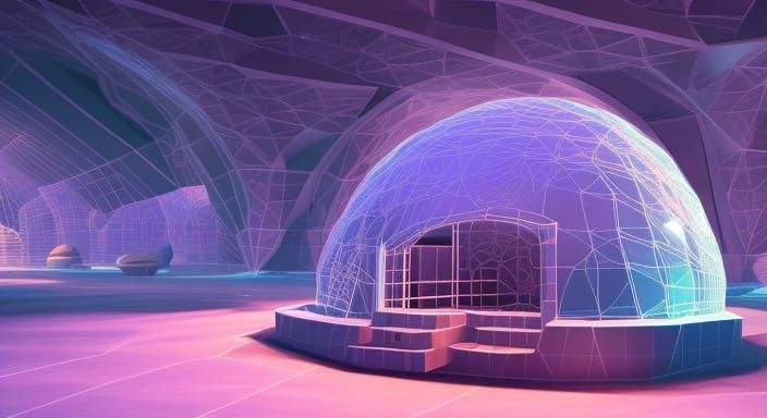 Enormous space-age dome structure 14