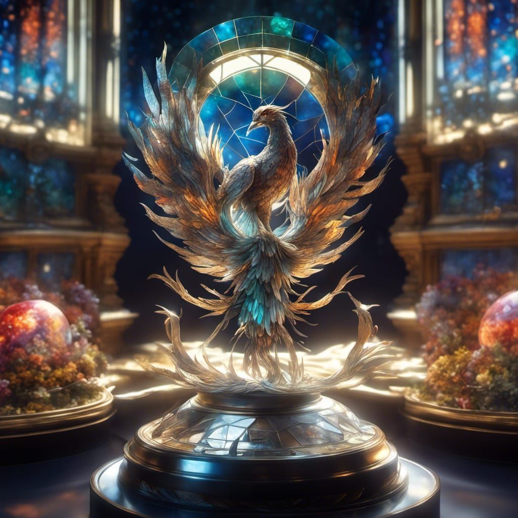 Phoenix Statuette - AI Generated Artwork - NightCafe Creator