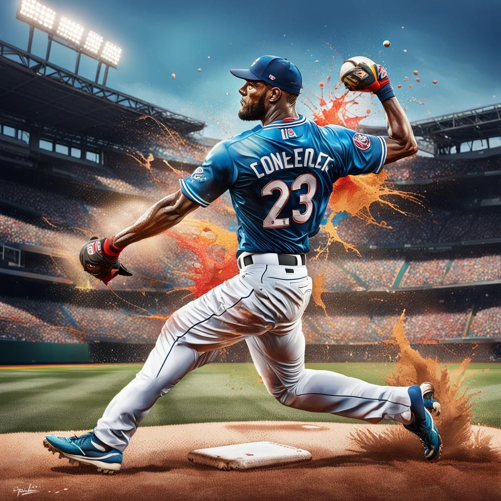 A baseball player at the MLB  by @Saad S Khalis