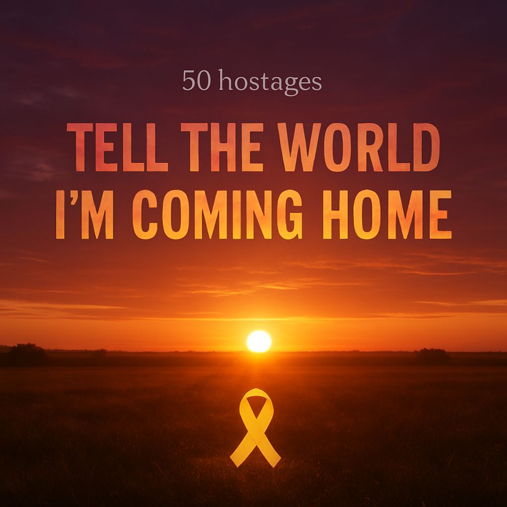 Emotional Sunrise Over Field with Hopeful Message