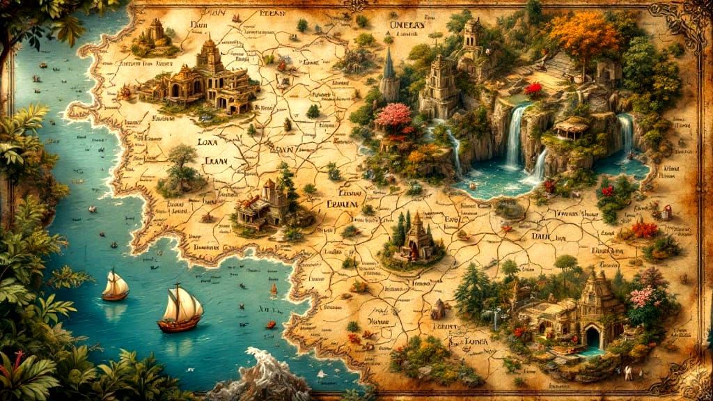 Map of Atlantis (before it sank)  by @Nimira