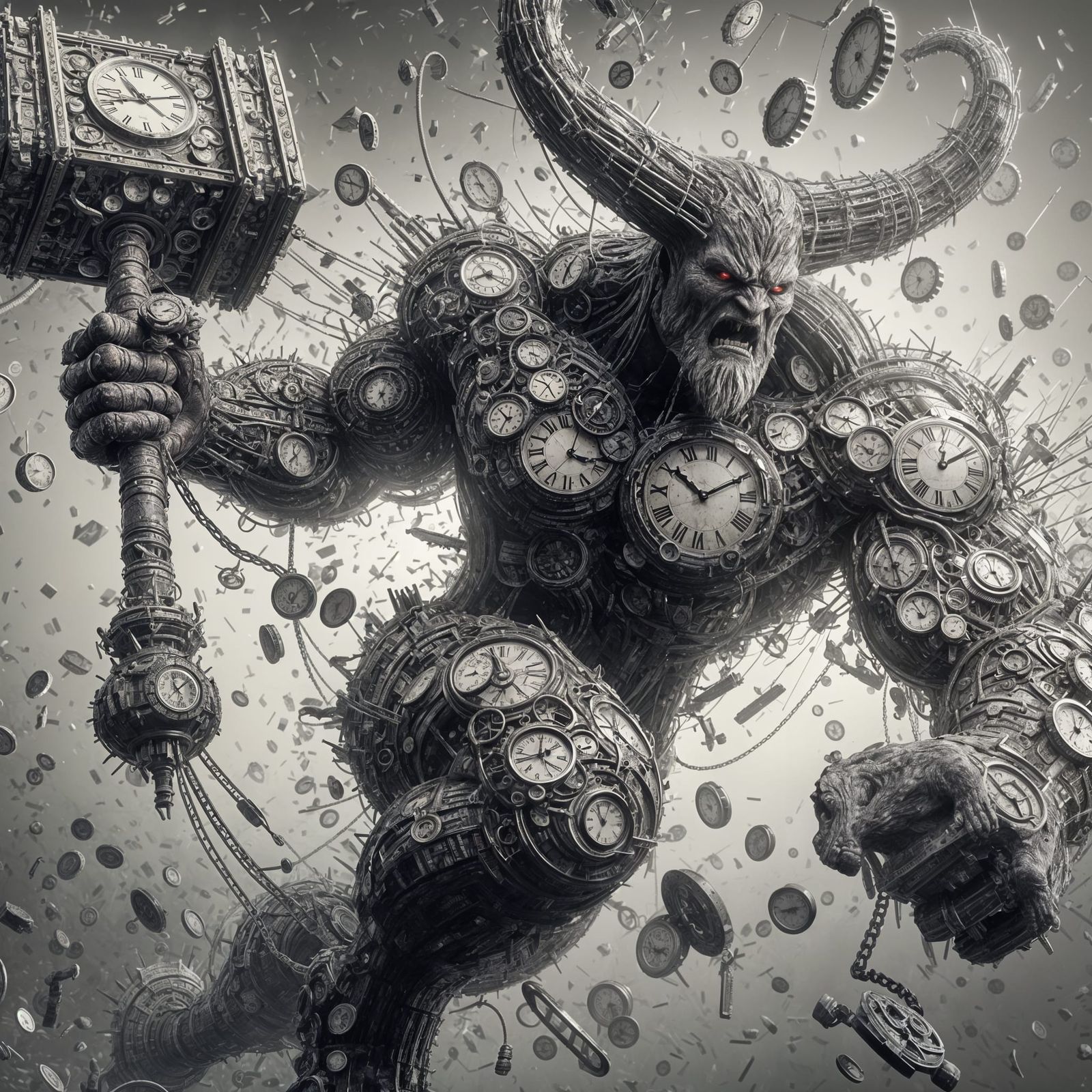 Demon made of countless clocks (Uploaded)