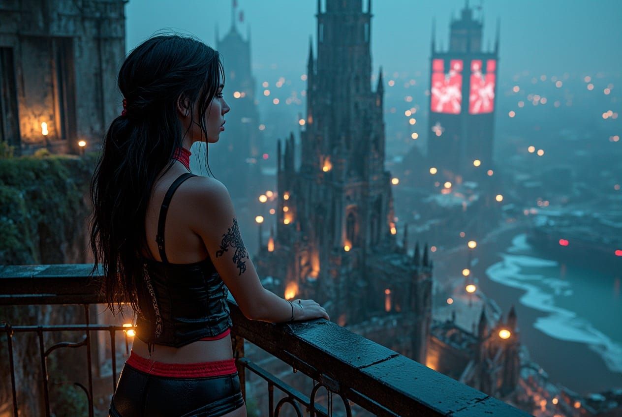 The Haunting Vixen in the Moonlit Metropolis