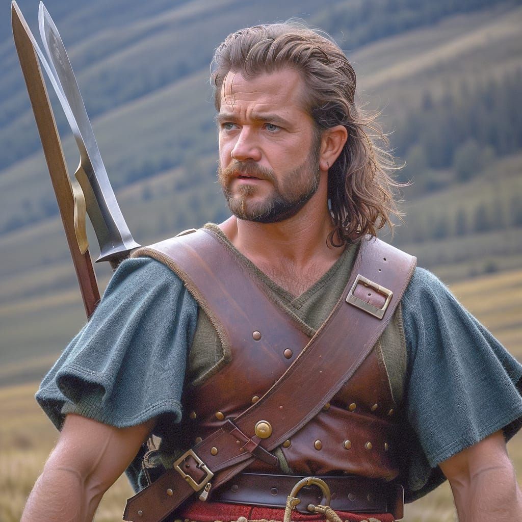 Braveheart Inspired Scottish Warrior Portrait