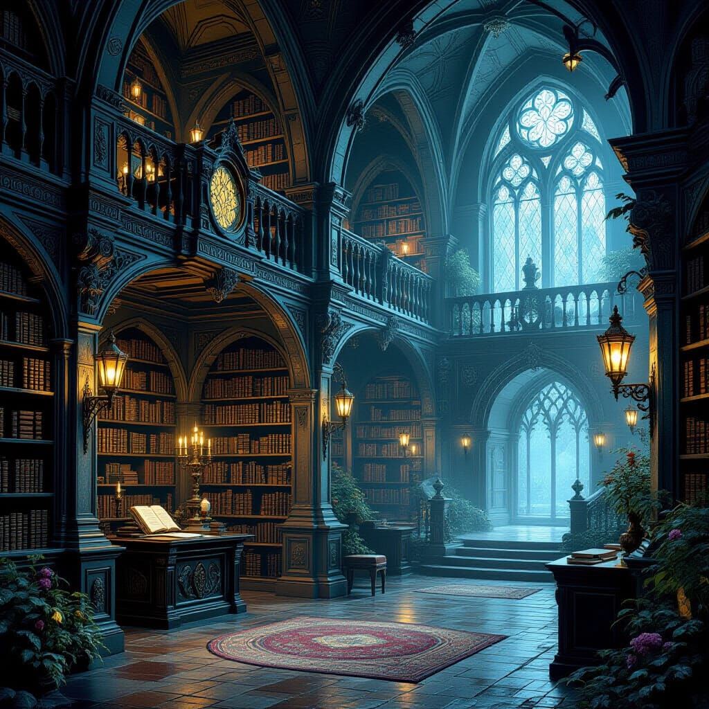 Gothic library  by @Igor Skoglund