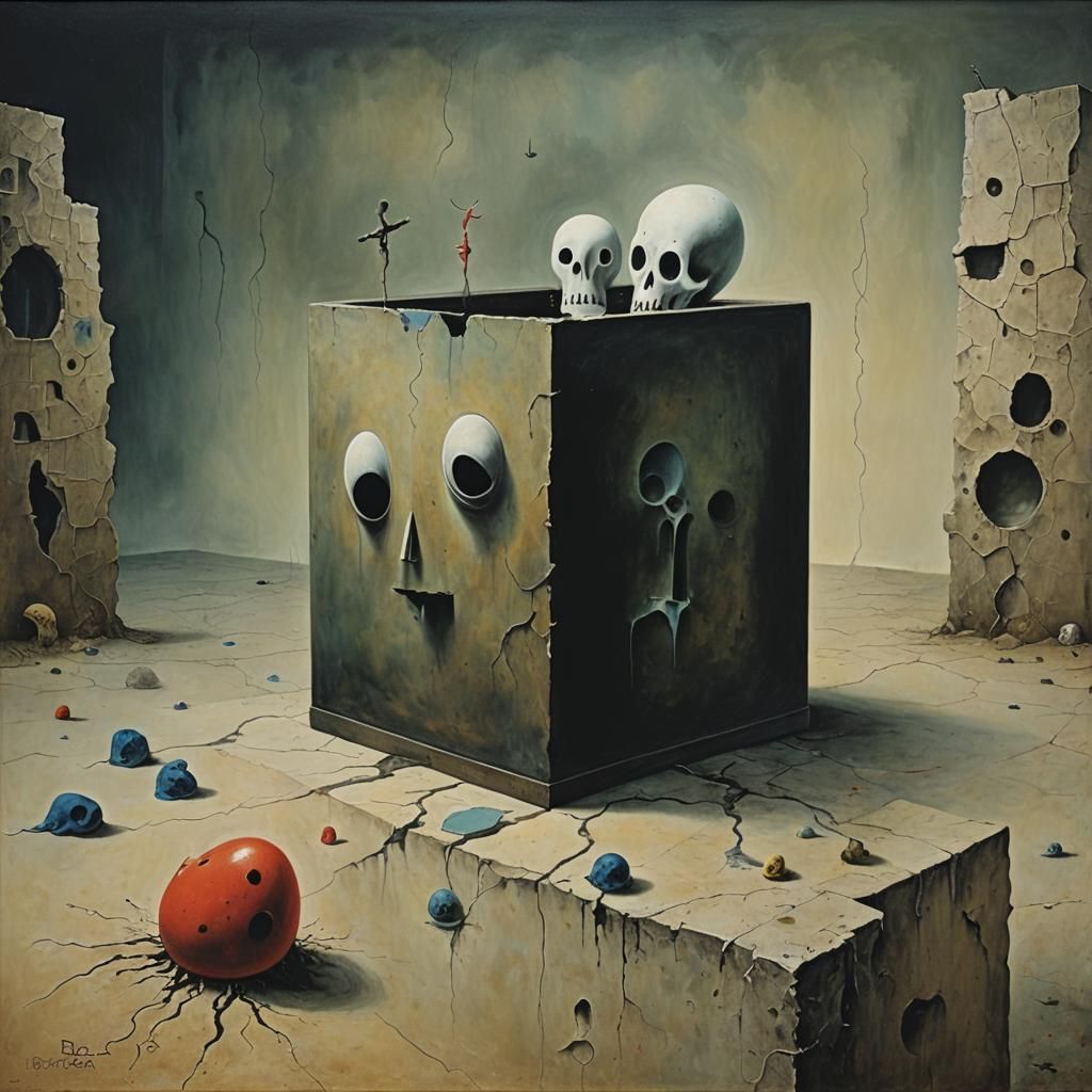 The Boo Box Ghost Zdzislaw Beksinski Joan Miro Picasso