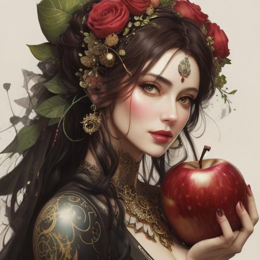 Woman Holding An Apple