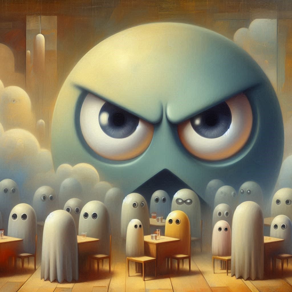 Pacman at the restaurant