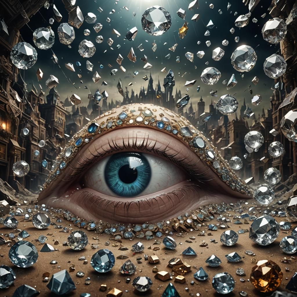 Diamonds and an eyeball