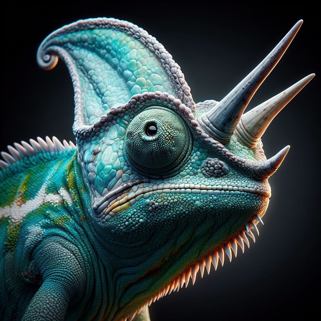 Jackson's three horned Chameleon